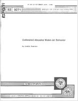 Collimated abrasive water-jet behavior David E. Swanson
