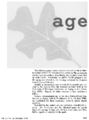 Programs for the aged