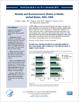 Obesity and Socioeconomic Status in Adults United States 20052008