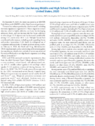 Ecigarette Use Among Middle and High School Students  United States 2020
