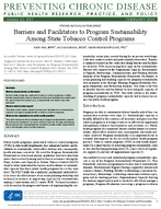 Barriers and Facilitators to Program Sustainability Among State Tobacco Control Programs
