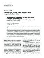 Defects in Base Excision Repair Sensitize Cells to Manganese in S cerevisiae