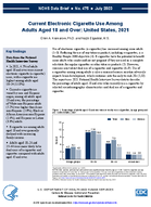 Current Electronic Cigarette Use Among Adults Aged 18 and Over United States 2021