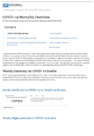 COVID19 Mortality Overview Provisional Death Counts for Coronavirus Disease 2019 COVID19 20220826