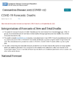 Coronavirus Disease 2019 COVID19 COVID19 Forecasts Deaths Updated Sept 30 2020