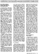 NATIONAL CENTER FOR HEALTH STATISTICS DATA LINE