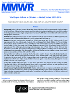 Vital Signs  Asthma in Children  United States 20012016