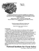 Evaluation of the North American Guidelines for Childrens Agricultural Tasks Dissemination to 457 Farm Families in North Central Wisconsin