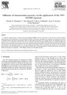 Influence of Measurement Accuracy on the Application of the 1991 NIOSH Equation