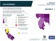 CA Congressional District 01 Stroke and Stroke Centers Map 118th Congress