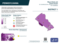 PA Congressional District 01 Stroke and Stroke Centers Map 119th Congress