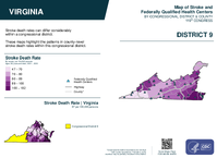 VA Congressional District 09 Stroke and Federally Qualified Health Centers Map 119th Congress