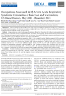 Occupations Associated with Severe Acute Respiratory Syndrome Coronavirus 2 Infection and Vaccination US Blood Donors May 2021December 2021