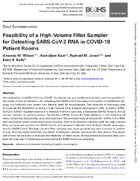 Feasibility of a HighVolume Filter Sampler for Detecting SARSCoV2 RNA in COVID19 Patient Rooms