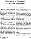 Measurement of discontinuity of psychiatric inpatient care