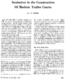 Sanitation in the construction of modern trailer courts