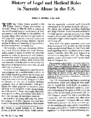 History of legal and medical roles in narcotic abuse in the US