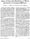 Study of ultraviolet disinfection of water and factors in treatment efficiency