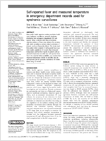 Selfreported fever and measured temperature in emergency department records used for syndromic surveillance