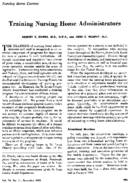 Training nursing home administrators