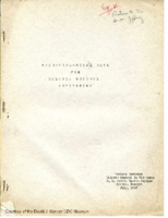 Epidemiological data for malaria control activities