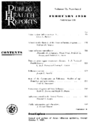 Public Health Rep v 73 no 2  table of contents