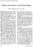 Diabetes Prevalence In The US