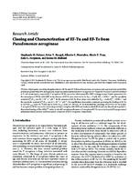 Cloning and Characterization of EFTu and EFTs from Pseudomonas aeruginosa