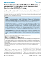 Genomic SignatureBased Identification of Influenza A Viruses Using RTPCRElectroSpray Ionization Mass Spectrometry ESIMS Technology