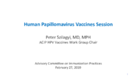 Human Papillomavirus Vaccines Session