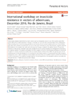 International workshop on insecticide resistance in vectors of arboviruses December 2016 Rio de Janeiro Brazil