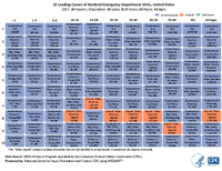 10 Leading Causes of Nonfatal Emergency Department Visits United States  2017 All Injuries Disposition All cases Both Sexes All Races All Ages