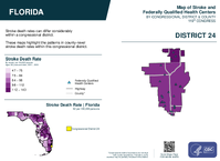 FL Congressional District 24 Stroke and Federally Qualified Health Centers Map 119th Congress