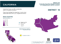 CA Congressional District 10 Stroke and Federally Qualified Health Centers Map 118th Congress