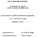 Occupational Safety and Health Training