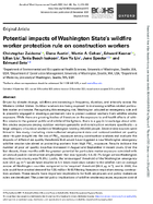 Potential Impacts of Washington States Wildfire Worker Protection Rule on Construction Workers