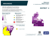 AR Congressional District 04 Stroke and Stroke Centers Map 118th Congress