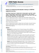 Impact of a monitoring and evaluation training in 3 PEPFARsupported countries