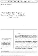 Patients like us pregnant and parenting teens view the health care system