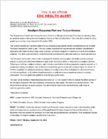 Smallpox response plan and teleconference