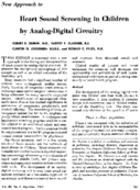 New Approach To Heart Sound Screening In Children By AnalogDigital Circuitry