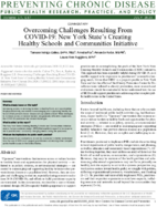 Overcoming Challenges Resulting From COVID19 New York States Creating Healthy Schools and Communities Initiative