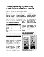 Independent Contractor Accident Trends In The Coal Mining Industry