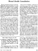 Mental health consultation