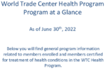World Trade Center Health Program at a glance as of June 30th 2022