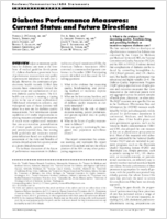 Diabetes Performance Measures Current Status and Future Directions