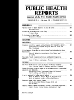 Public Health Rep  v 100 no 4  table of contents