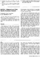 MATCH a maternal and child health information network
