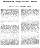 Detection of phenylketonuria carriers