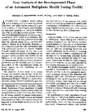 Cost Analysis Of The Developmental Phase Of An Automated Multiphasic Health Testing Facility